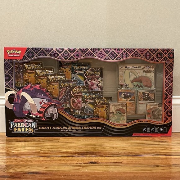 Pokémon Other - NEW Pokemon Paldean Fates Great Tusk ex Iron Treads ex‎ Premium Collection Box
